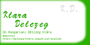 klara delczeg business card