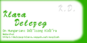 klara delczeg business card